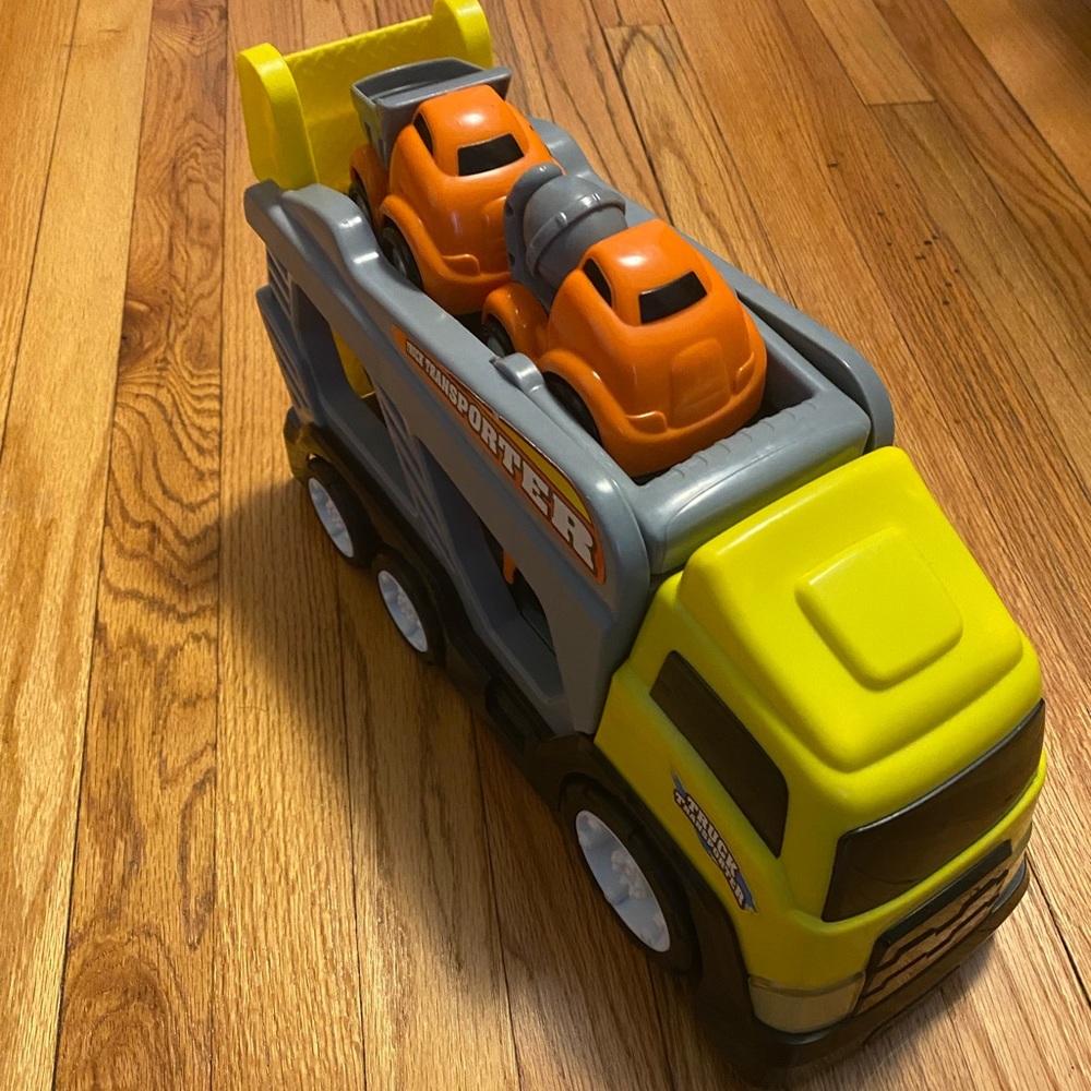 Construction, fire, police toy cars